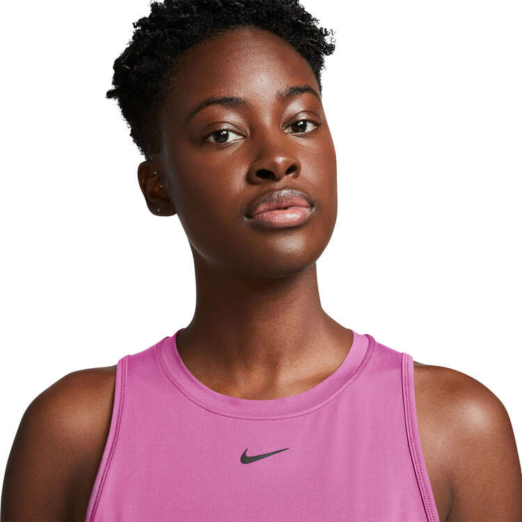 Nike One Womens Classic Dri-FIT Fitness Tank, Pink/Black, rebel_hi-res