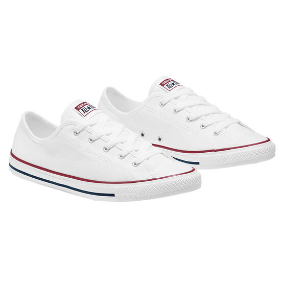 Converse Chuck Taylor Dainty Low Womens Casual Shoes, White, rebel_hi-res