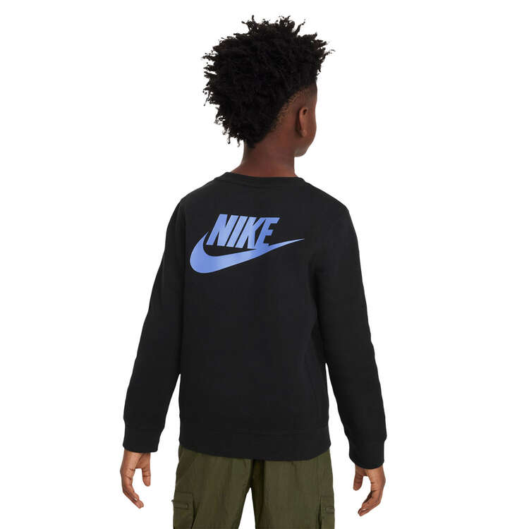 Nike Boys Sportswear Standard Issue Fleece Crew Sweatshirt Black XS, Black, rebel_hi-res