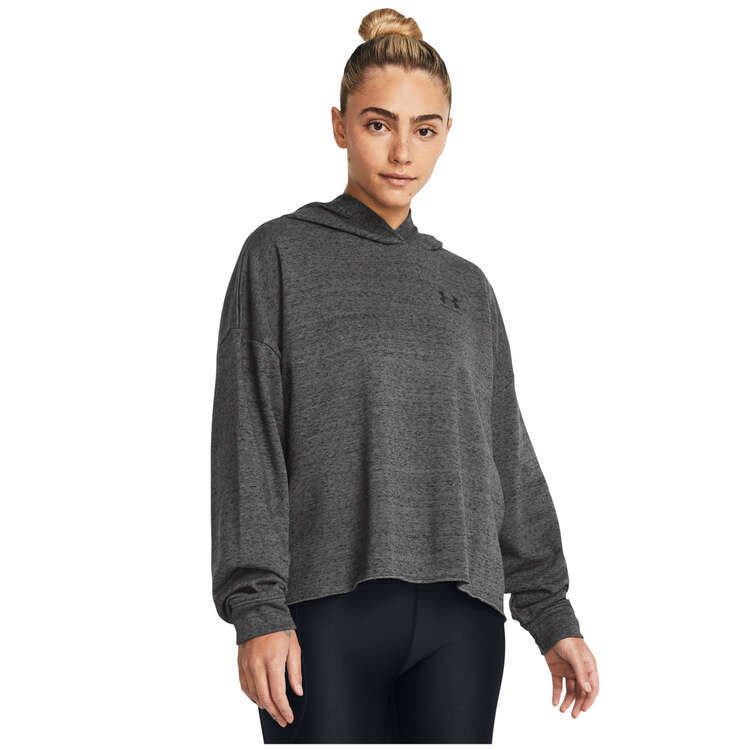 Under Armour Womens UA Rival Terry Oversized Hoodie, Grey, rebel_hi-res