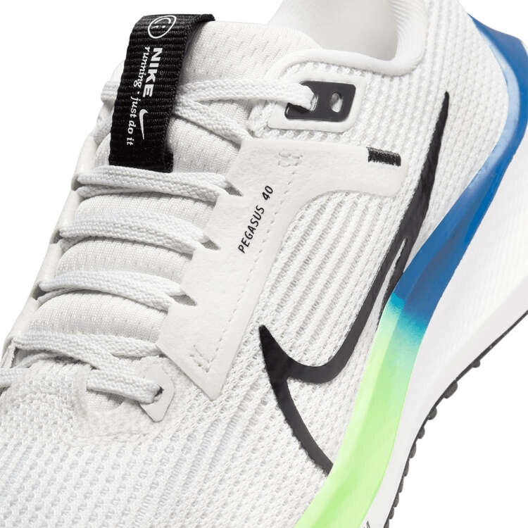 Nike Air Zoom Pegasus 40 GS Kids Running Shoes, Grey/Black, rebel_hi-res