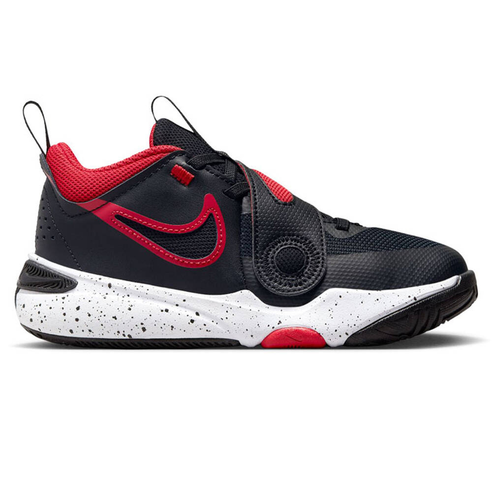Nike Team Hustle D 11 PS Kids Basketball Shoes Black/Red US 11 | Rebel ...