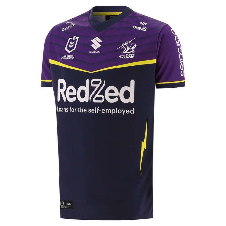 Melbourne Storm 2024 Mens Home Jersey Purple S, Purple, rebel_hi-res