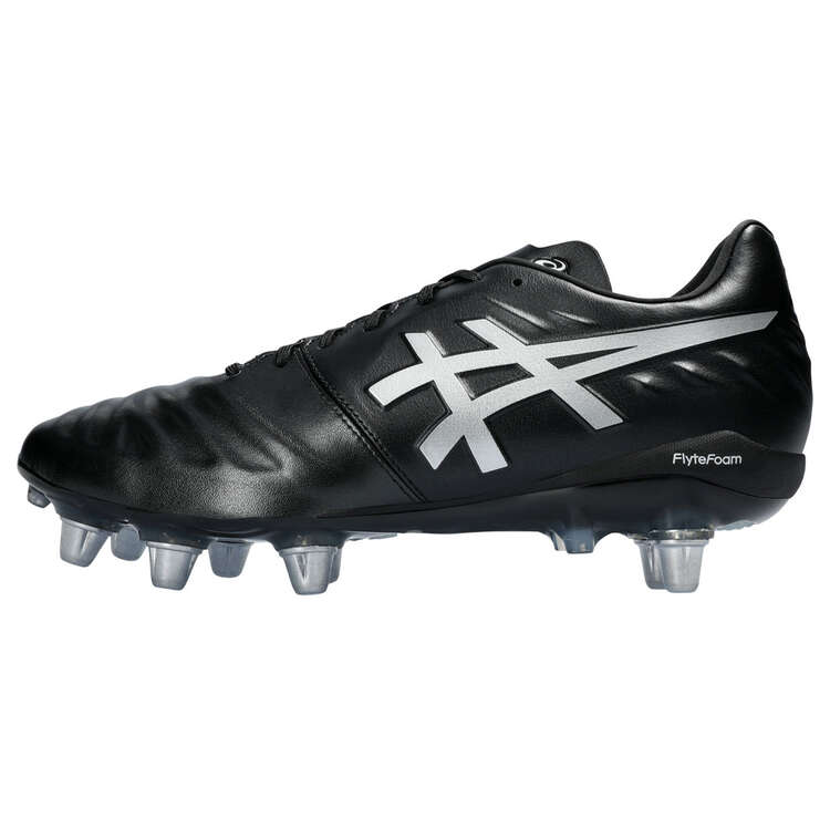 Asics Lethal Warno ST3 Rugby Boots Black/Silver US Mens 8 / Womens 9.5, Black/Silver, rebel_hi-res