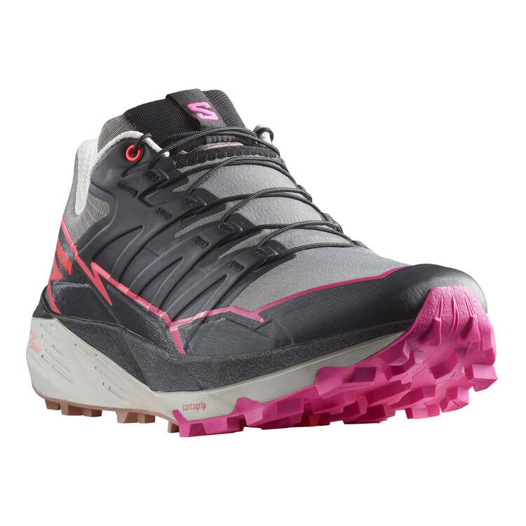 Salomon Thundercross Womens Trail Running Shoes, Black/Pink, rebel_hi-res