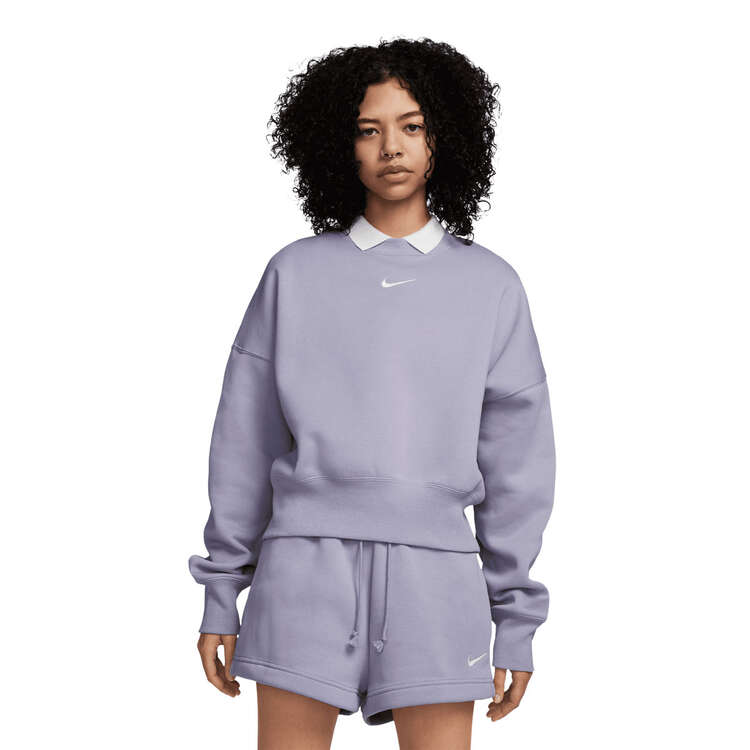 Nike Womens Phoenix Oversized Sweatshirt, Purple, rebel_hi-res