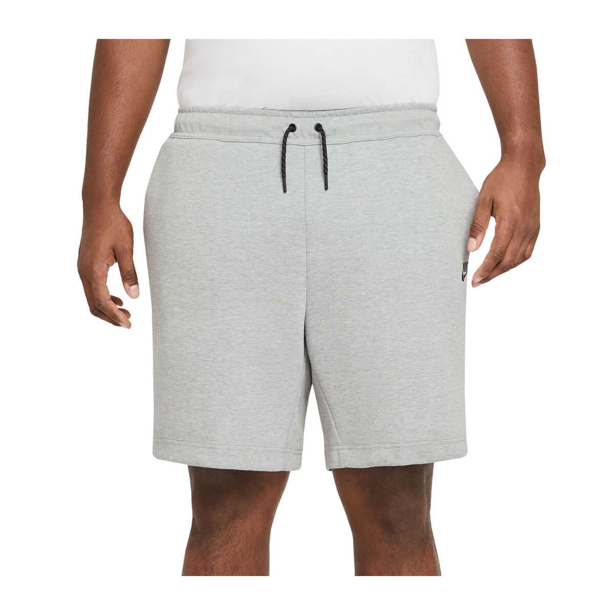 grey nike fleece shorts mens