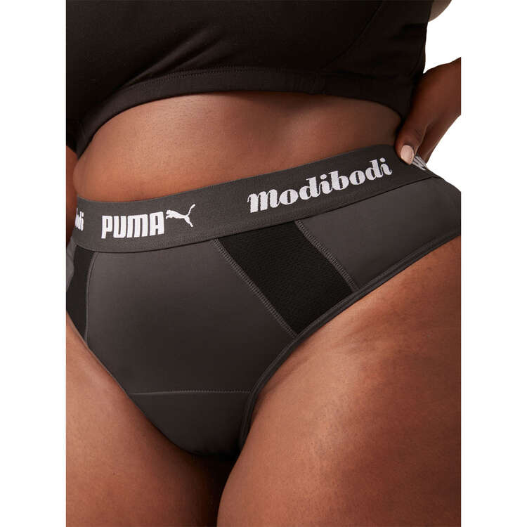 Puma x Modibodi Womens Active Thong Grey XL, Grey, rebel_hi-res