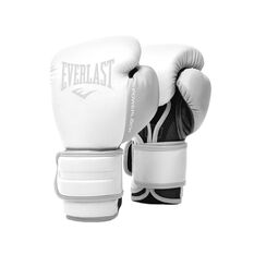 Everlast Powerlock2 Training Boxing Gloves White 12oz, White, rebel_hi-res