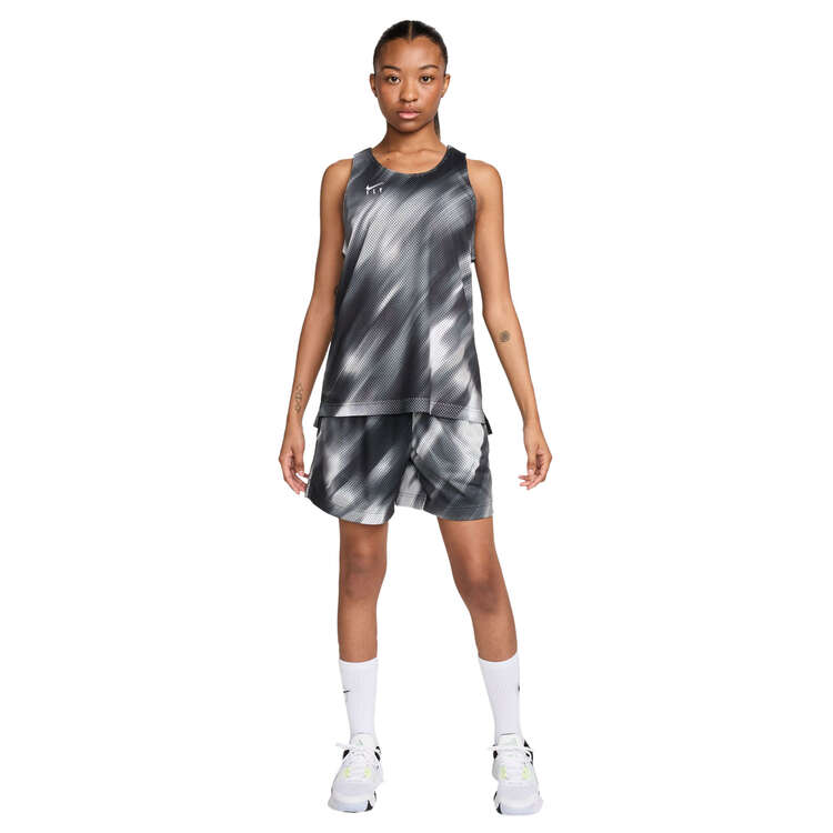 Nike Womens Swoosh Fly Reversible Basketball Singlet, Black, rebel_hi-res