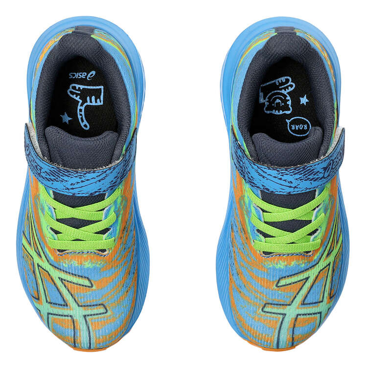 Asics Pre Noosa Tri 15 PS Kids Running Shoes, Blue/Lime, rebel_hi-res
