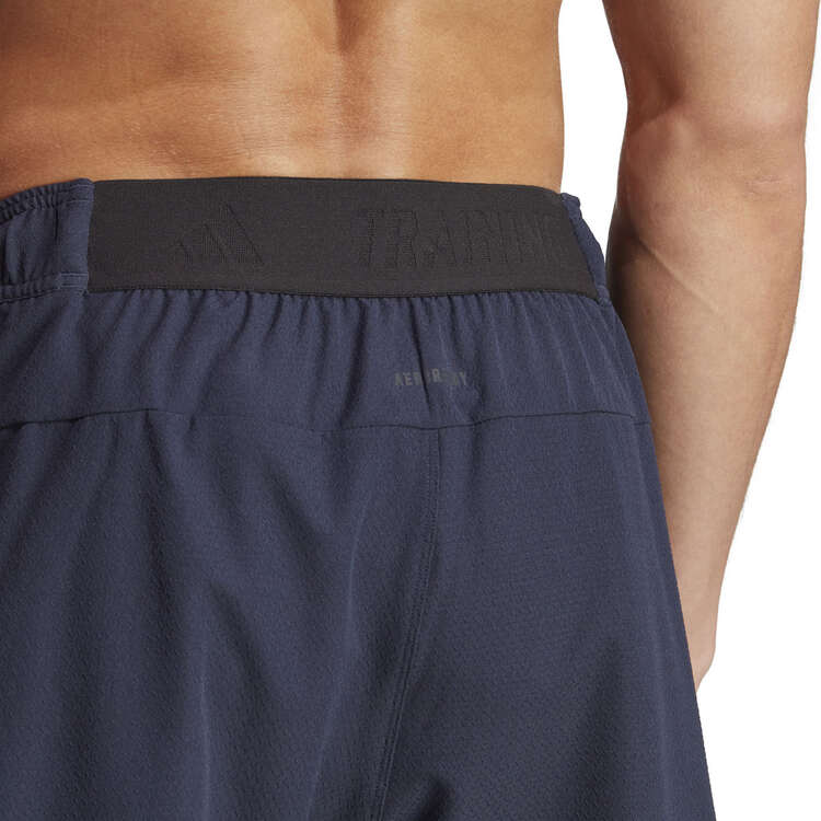 adidas Mens Workout Knurling Shorts, Navy, rebel_hi-res