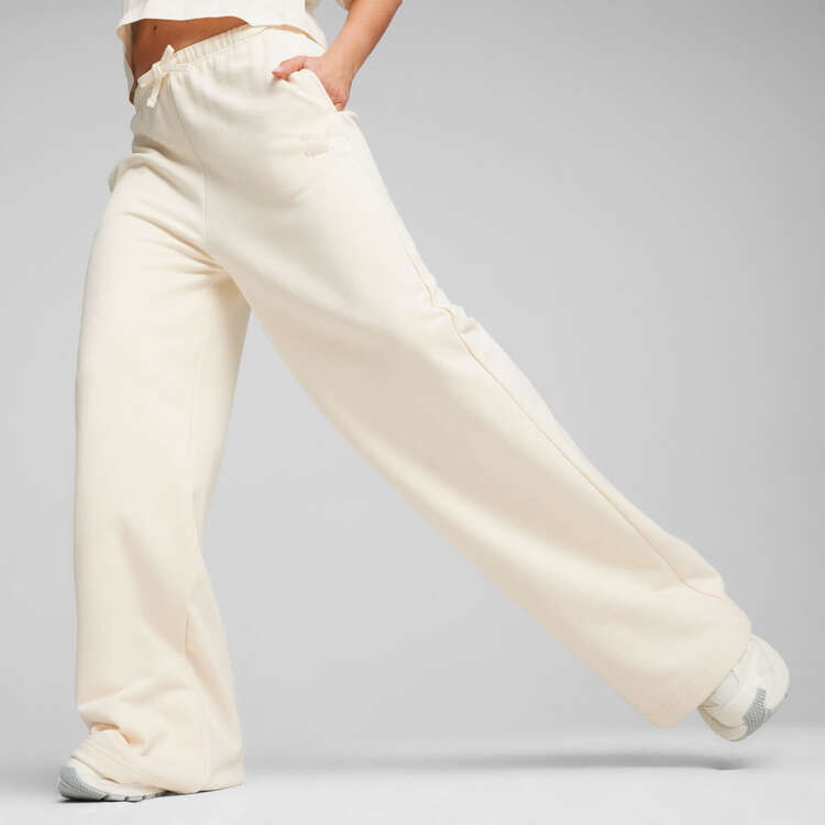 Puma Womens Better Classics Relaxed Sweatpants White XS, White, rebel_hi-res
