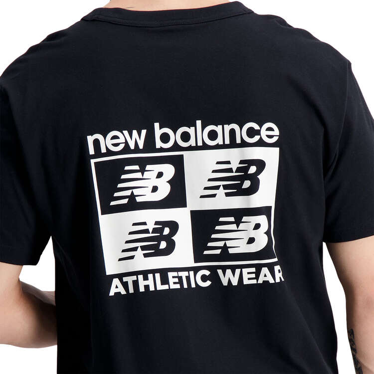 New Balance Mens Essentials Graphic Tee, Black, rebel_hi-res