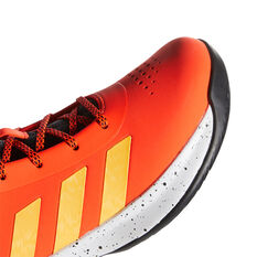 adidas Cross Em Up 5 Wide Kids Basketball Shoes Orange US 4, Orange, rebel_hi-res