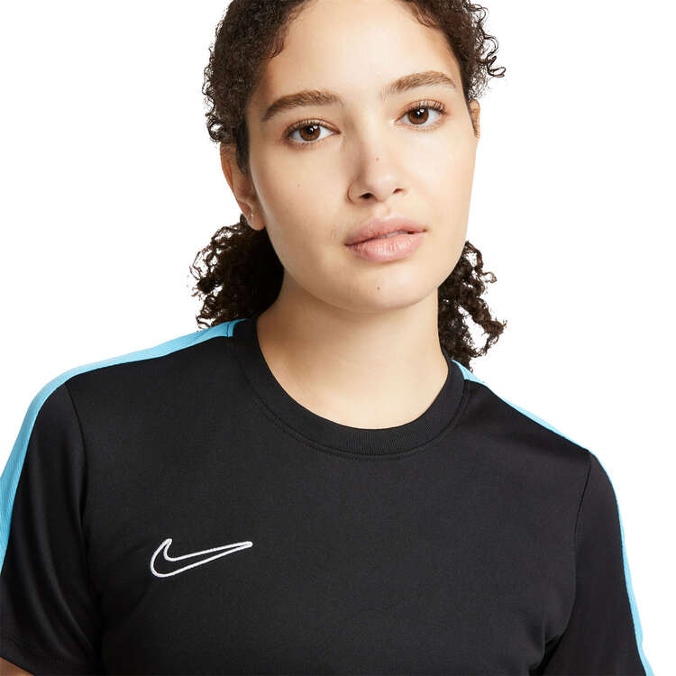Nike Womens Dri-FIT Academy 23 Football Tee, Black, rebel_hi-res