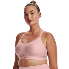 Under Armour Womens Infinity Low Heather Sports Bra Pink XS, Pink, rebel_hi-res