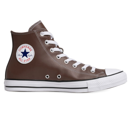 Converse Chuck Taylor All Star Faux Leather High Casual Shoes, Grey/White, rebel_hi-res