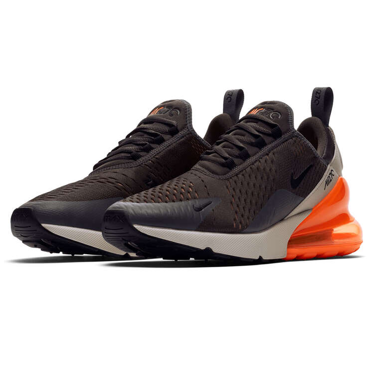Nike Air Max 270 Mens Casual Shoes, Black/Orange, rebel_hi-res