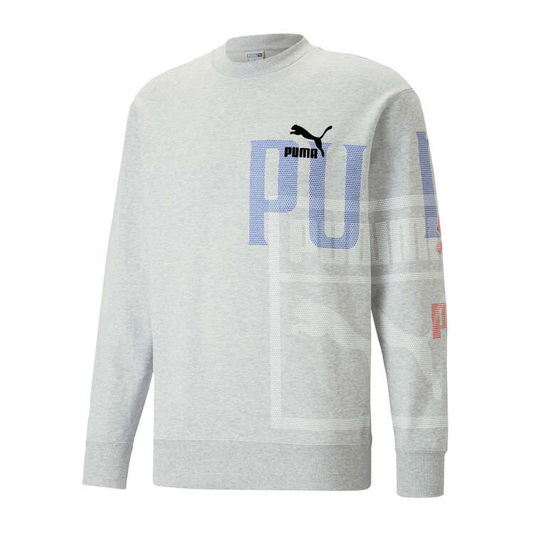 Puma Mens Classics Gen Sweatshirt Grey XL, Grey, rebel_hi-res