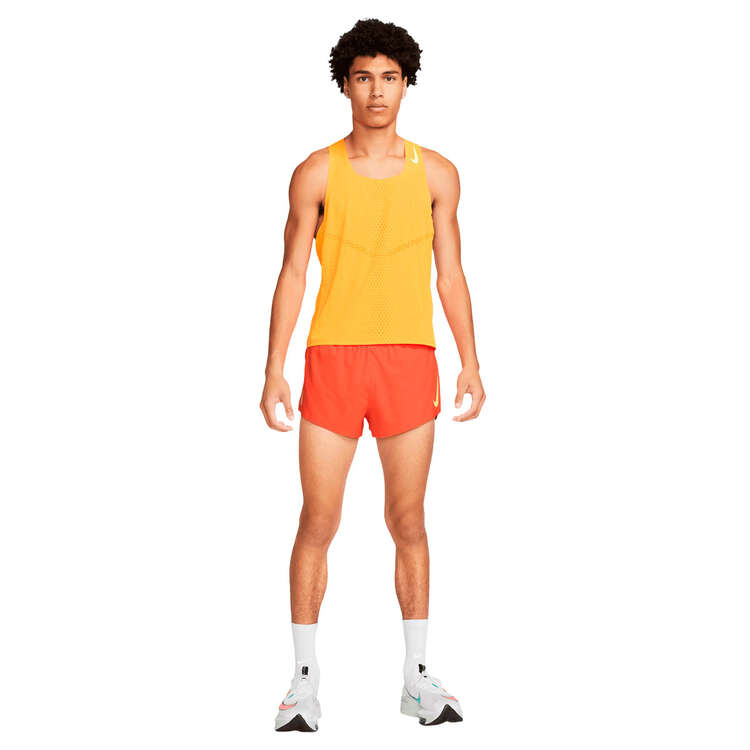 Nike Mens AeroSwift 2 inch Running Shorts Orange L | Rebel Sport