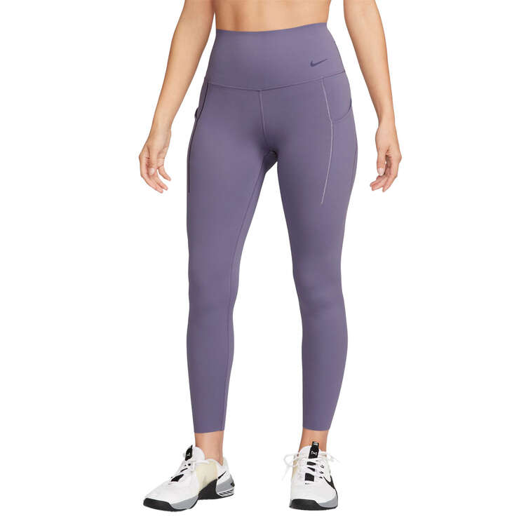 Nike Womens Universa High-Waisted 7/8 Tights Purple XS, Purple, rebel_hi-res