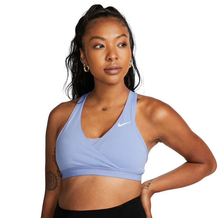 Nike Womens Dri-FIT Swoosh Medium Support Maternity Sports Bra Purple M
