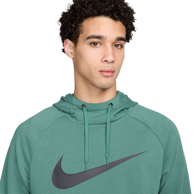 Nike Mens Dry Graphic Pullover Fitness Hoodie, Green, rebel_hi-res