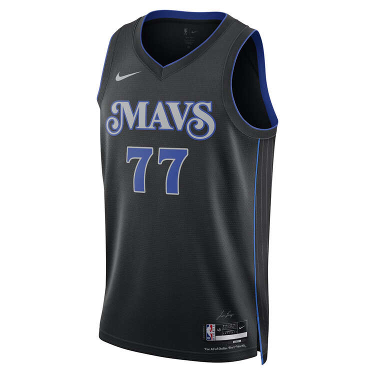Nike Dallas Mavericks Luca Doncic 2023/24 City Basketball Jersey, Black, rebel_hi-res