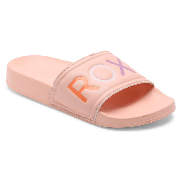 Roxy Slippy 2 Girls Slides, Peach, rebel_hi-res