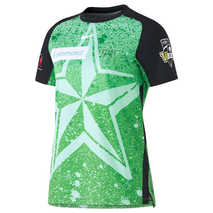 Nike Womens Melbourne Stars 2023/24 Replica WBBL Home Shirt Green XS, Green, rebel_hi-res