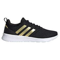 adidas QT Racer 2.0 Womens Casual Shoes Black/Gold US 6, Black/Gold, rebel_hi-res