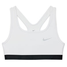 Nike Girls Swoosh Sports Bra White XS, White, rebel_hi-res