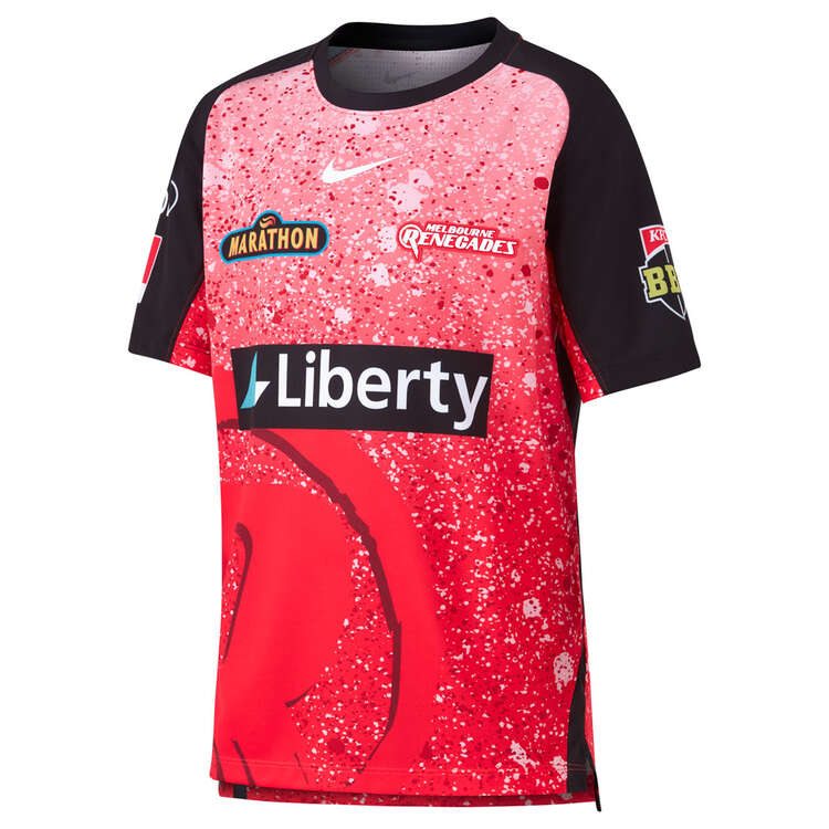 Nike Youth Melbourne Renegades 2023/24 Replica BBL Home Shirt Red S, Red, rebel_hi-res
