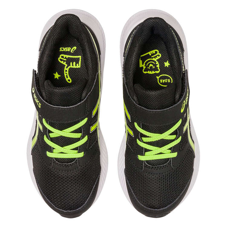 Asics Jolt 4 PS Kids Running Shoes, Black/Green, rebel_hi-res