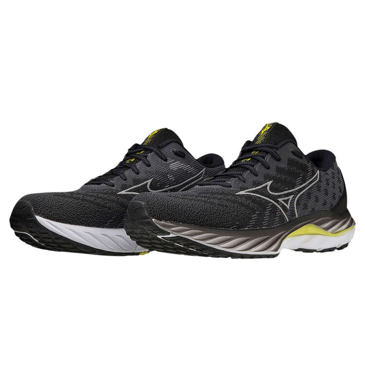 Mizuno Wave Inspire 19 SSW 2E Mens Running Shoes, Black/Yellow, rebel_hi-res