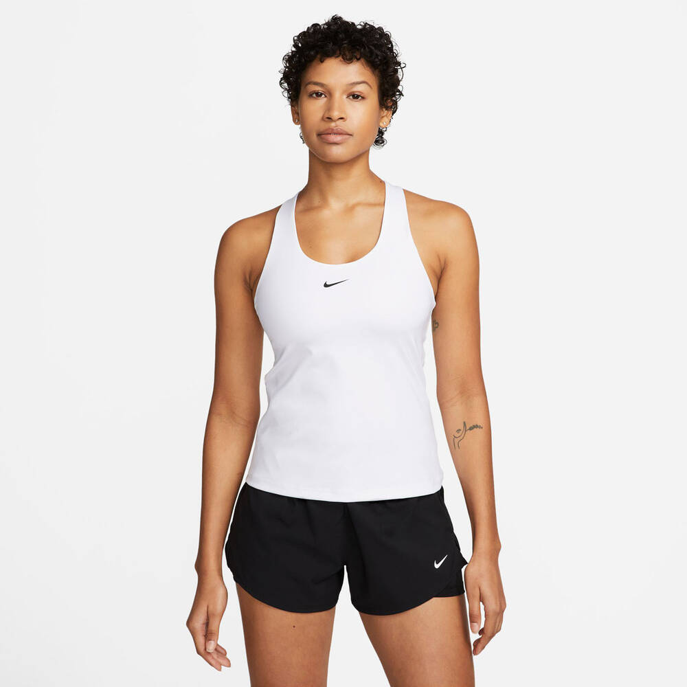 Nike Womens Swoosh Medium-Support Padded Sports Bra Tank White XS ...