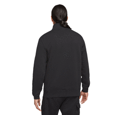 Nike Mens Sportswear Brushed Back 1/2 Zip Sweatshirt Black XS, Black, rebel_hi-res