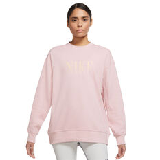 Nike Womens Dri-FIT Get Fit Training Sweatshirt Pink XS, Pink, rebel_hi-res