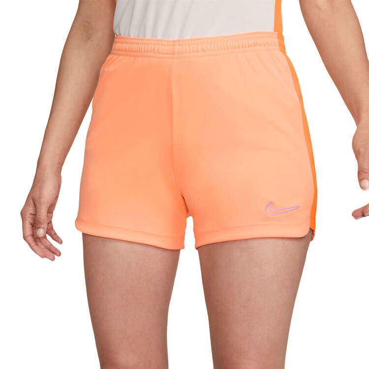 Nike Womens Dri-FIT Academy 23 Soccer Shorts, Orange/Pink, rebel_hi-res