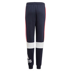 adidas Boys Colourblock Pants Navy 12, Navy, rebel_hi-res