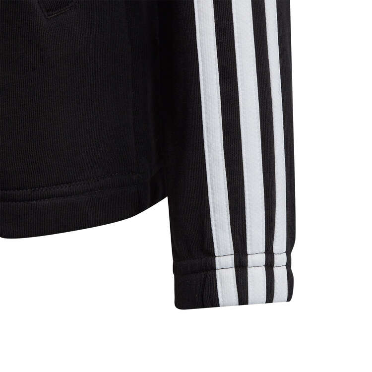 adidas Girls Essentials 3 Stripes Full-Zip Hoodie, Black, rebel_hi-res