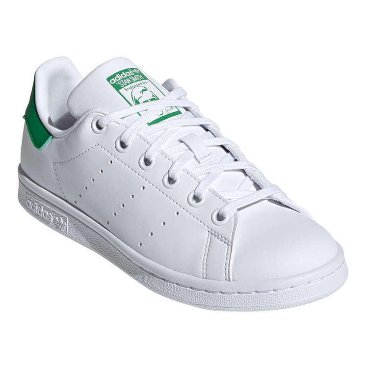 adidas Originals Stan Smith GS Kids Casual Shoes, White/Green, rebel_hi-res
