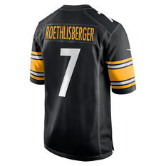 Pittsburgh Steelers Ben Roethlisberger Mens Home Jersey Black S, Black, rebel_hi-res