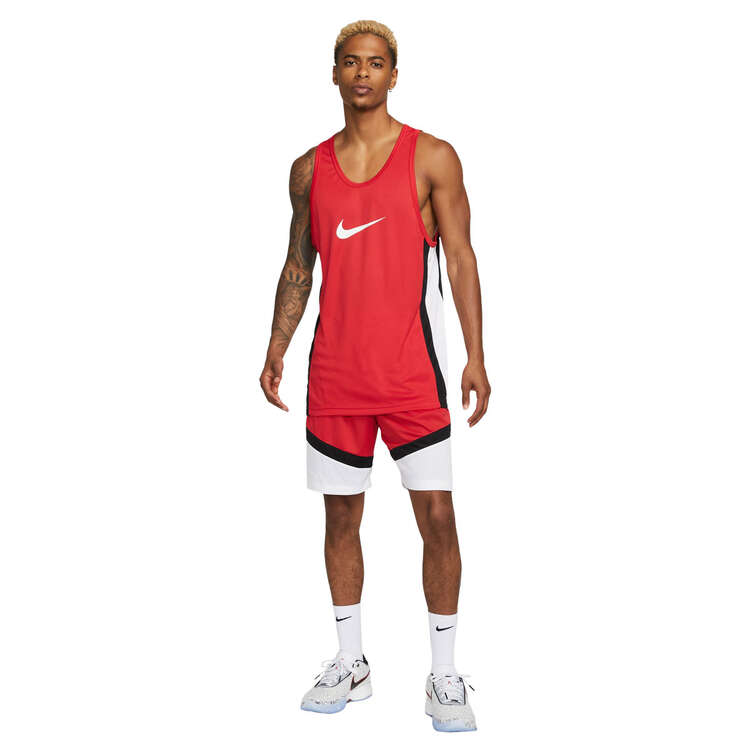 Nike Mens Dri-FIT Icon Basketball Shorts, Red/White, rebel_hi-res