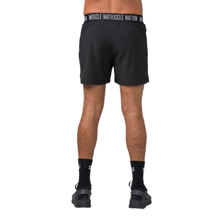 Muscle Nation Mens Level Up 4-inch Training Shorts Black S, Black, rebel_hi-res