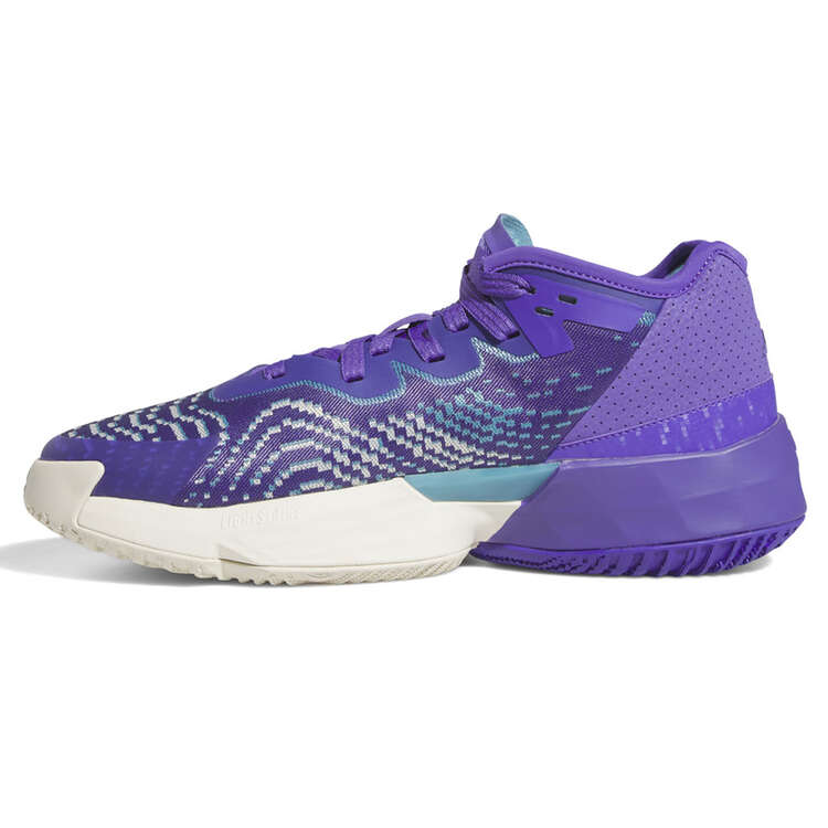 adidas D.O.N. Issue 4 Basketball Shoes, Purple/White, rebel_hi-res