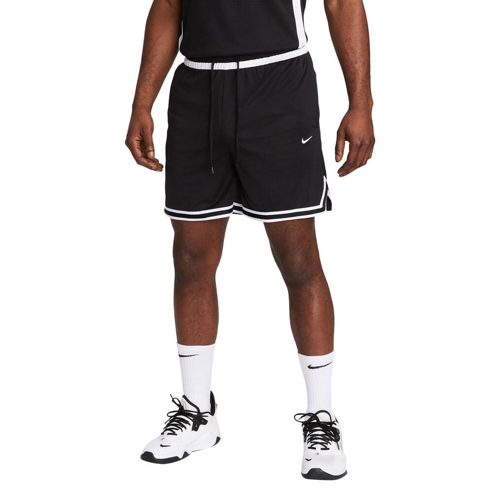 Nike Mens Dri-FIT DNA 6-inch Basketball Shorts Black/White XXL | Rebel ...
