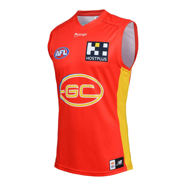 Gold Coast Suns 2023 Mens Home Guernsey Red S, Red, rebel_hi-res
