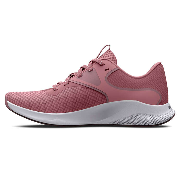 Under Armour Charged Aurora 2 Womens Running Shoes, Pink/Silver, rebel_hi-res